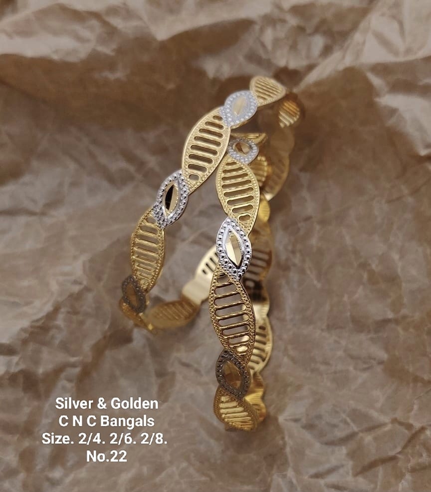 Silver And Golden Fancy Designer Bangles Catalog
